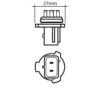 P13W Λάμπα 12V P13W HiPerVision 12277C1_ΛΑΜΠΕΣ ΑΛΟΓΟΝΟΥ 12-24V