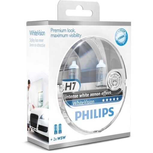 12972WHV Λαμπες SET H7 WHITE VISION H7 12V 55W H4 PX26D WHITE VISION_ΛΑΜΠΕΣ ΑΛΟΓΟΝΟΥ 12-24V