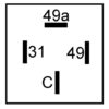 160243 Φλασέρ 12V  2/4 x 21 Γερμανικού τύπου 4ΕΠ ( +C)_ΡΕΛΕ