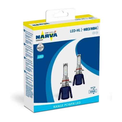 18014 SET  NARVA LED HB3/HB4 12V  RANGE POWER LED_ΛΑΜΠΕΣ LED