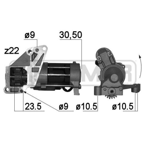 4101121MES Μίζα 12V 1.9KW 22Δ MITSUBISHI DODGE CHRYSLER_ΜΙΖΕΣ ΟΧΗΜΑΤΩΝ