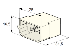 4410230 Μπριζάκι Σύνδεσης Αρσενικό 4 θέσεων 31x28mm_ΜΠΡΙΖΕΣ