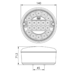 DSL-182AR Φανός Οπίσθιος Led 3 Λειτουργιών Στρόγγυλος 9-33V_ΦΑΝΑΡΙΑ-ΠΡΟΒΟΛΕΙΣ
