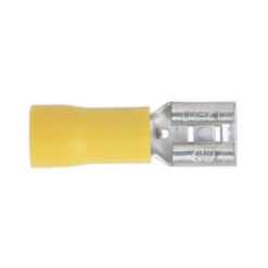 YT13 Ακροδεκτης Φις Θηλυκο 6.3MM Κιτρινη  Μονωση 100Τμχ_ΑΚΡΟΔΕΚΤΕΣ