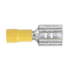 YT14 Ακροδεκτης Φις Θηλυκο 9.5MM Κιτρινη  Μονωση 100Τμχ_ΑΚΡΟΔΕΚΤΕΣ