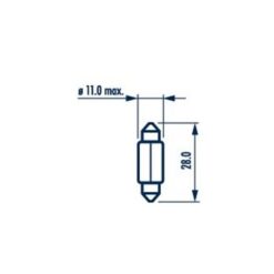 17315 Λάμπα Σωληνωτή 12V 10W Κοντή (Πλαφονiερας) SV8,5 31mm ΛΑΜΠΕΣ ΑΛΟΓΟΝΟΥ 12-24V 2