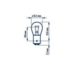 17881 Λαμπα Καρυδάκι 12V 21/4W Aνω Κάτω Λοξή BAz15d_ΛΑΜΠΕΣ ΑΛΟΓΟΝΟΥ 12-24V