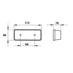8060/43.07 Εμπρόσθιο Φανάρι Λευκό Πορείας 115X48 Dasteri_ΦΑΝΑΡΙΑ-ΠΡΟΒΟΛΕΙΣ