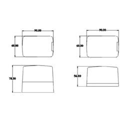 8060/47 Φανάρι Φλάς Mercedes 407 409 κοντή βάση πορτοκαλί_ΦΑΝΑΡΙΑ-ΠΡΟΒΟΛΕΙΣ