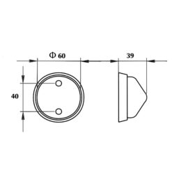 8080/29.05 Φανός όγκου πλευρικός Στρόγγυλος πορτοκαλί_ΦΑΝΟΙ ΟΓΚΟΥ