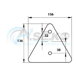 D-001 Ανακλαστικό Τριγωνο Κόκκινο_ΑΝΑΚΛΑΣΤΗΡΕΣ