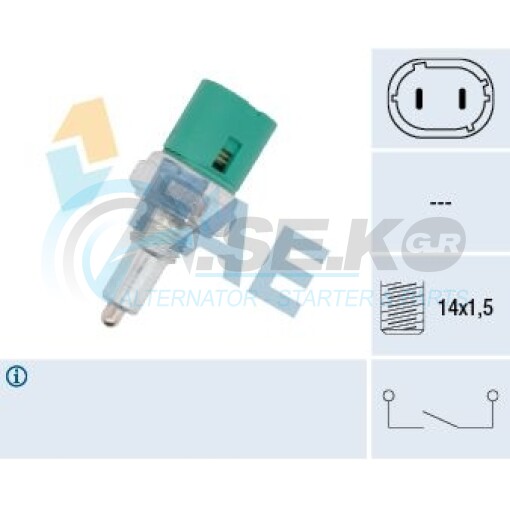 40600 Βαλβίδα Όπισθεν RENAULT CLIO MEGANE, DACIA DUSTER 14mm Πράσινη_ΒΑΛΒΙΔΕΣ ΟΠΙΣΘΕΝ