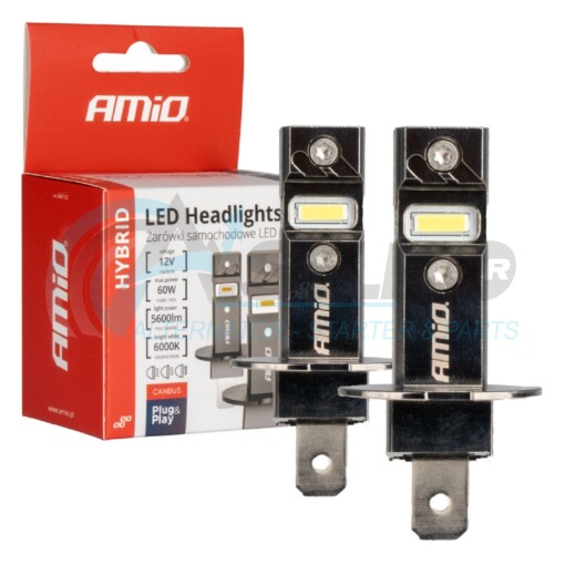 04113 Λάμπες ΣΕΤ H3 12V 30W 6000K Plug & Play CAN-BUS Amio_ΛΑΜΠΕΣ LED