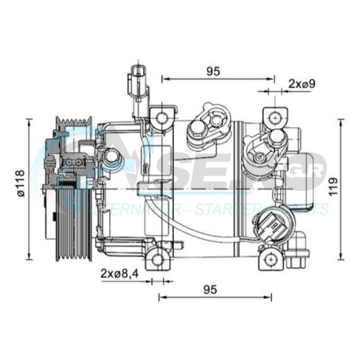97701-C8050 Συμπιεστής A/C Κλιματισμού Hyundai i20 II Γνήσιο CAC78180GS_ΣΥΜΠΙΕΣΤΕΣ (ΚΟΜΠΡΕΣΟΡΕΣ)