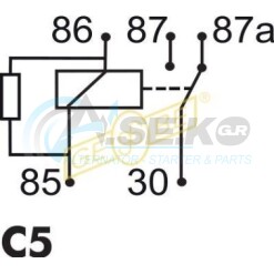 9.9056.1 Ρελέ 12V 15/25A 5επ Micro ΙΚΑ-GEBE_ΡΕΛΕ