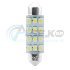 L030W Λάμπα Led C5W/C10W 12V 0,96W SV8,5 41mm 12xSMD3528_ΛΑΜΠΕΣ LED