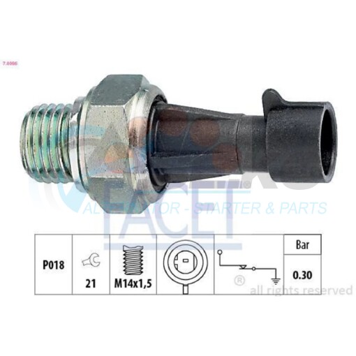 7.0096 Βαλβίδα Πίεσης λαδιού A/R Fiat Citroen 330340_ΒΑΛΒΙΔΕΣ ΠΙΕΣΗΣ ΛΑΔΙΟΥ